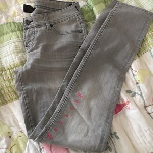 Free People Grey Washed Jeans NWT